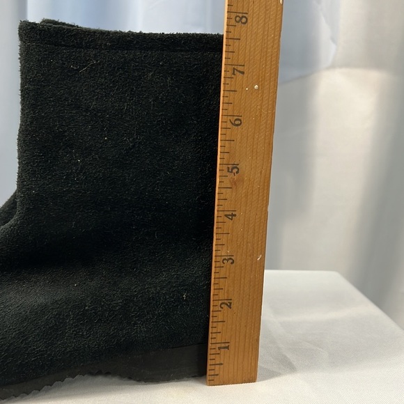 Deerskin black suede cold weather boots with zipper access size 8N - Picture 7 of 8